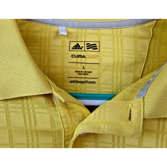 Adidas Golf Men's Yellow ClimaCool Polo Shirt - Size Large - Picture 2 of 9